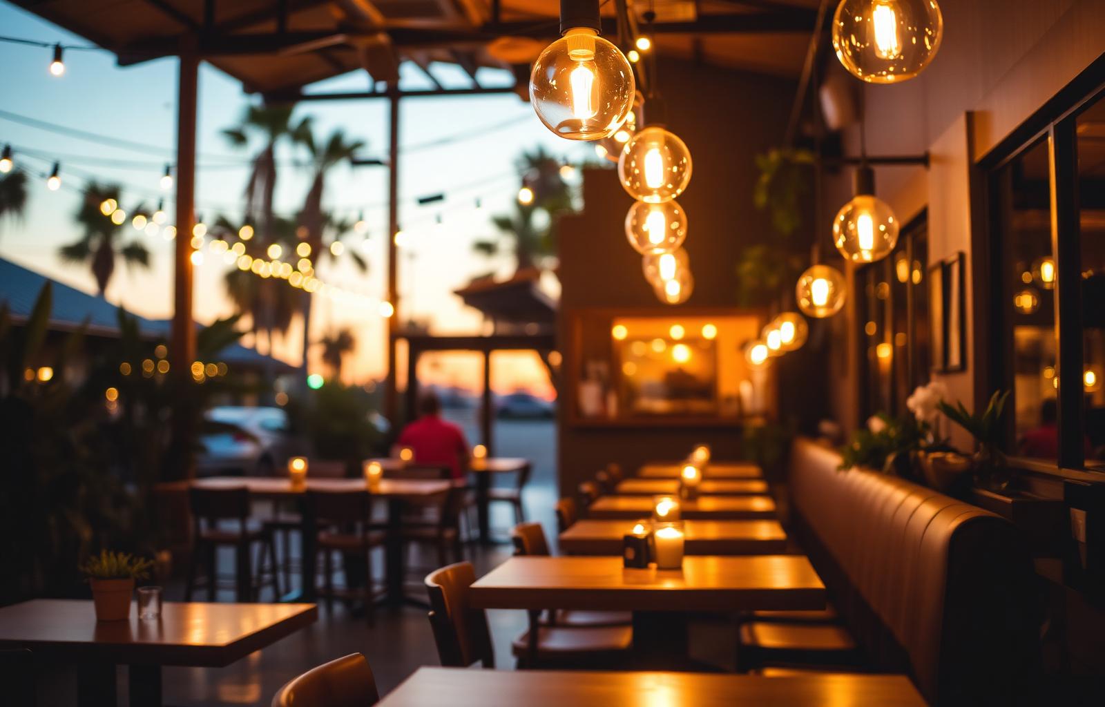 Local restaurant interior in Southern California